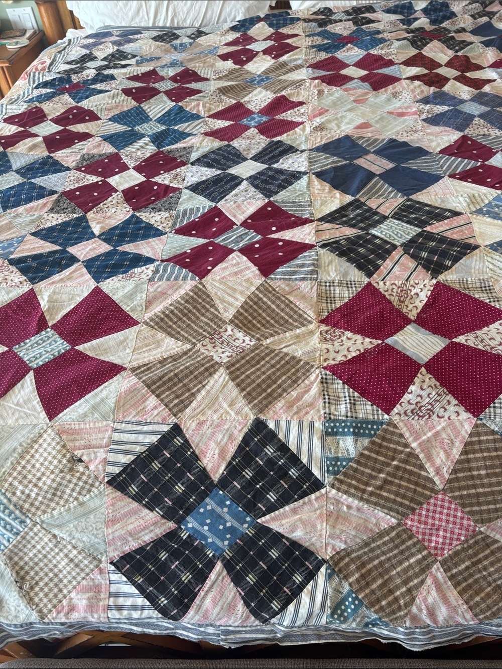 Vintage hand stitched quilt top